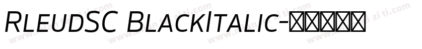 RleudSC BlackItalic字体转换